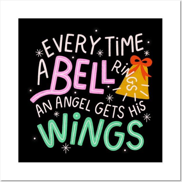 It’s A Wonderful Life Christmas Film Quote Wall Art by HappyZoDesigns